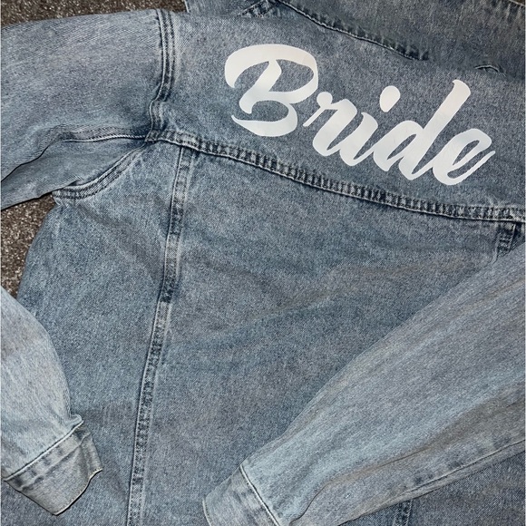 Show Me Your Mumu Dover Denim Jean Bride Jacket Oversized Bachelorette XS - Picture 2 of 6